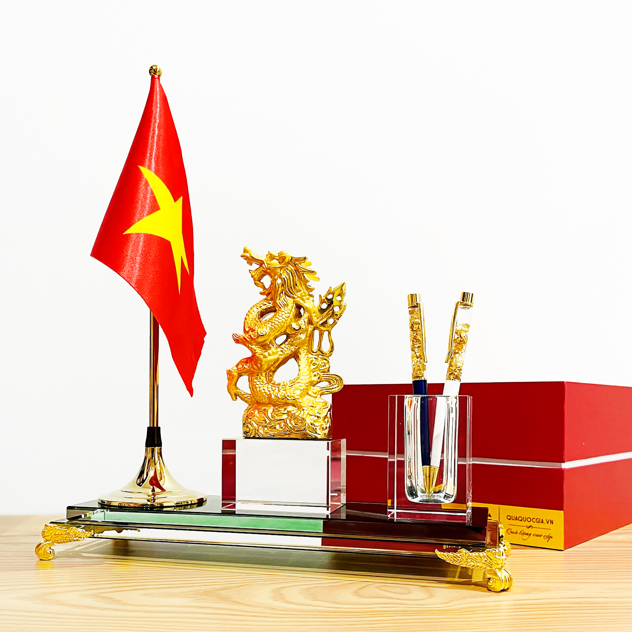 ĐỰNG BÚT DOANH NHÂN RỒNG VÀNG-RV02CD
