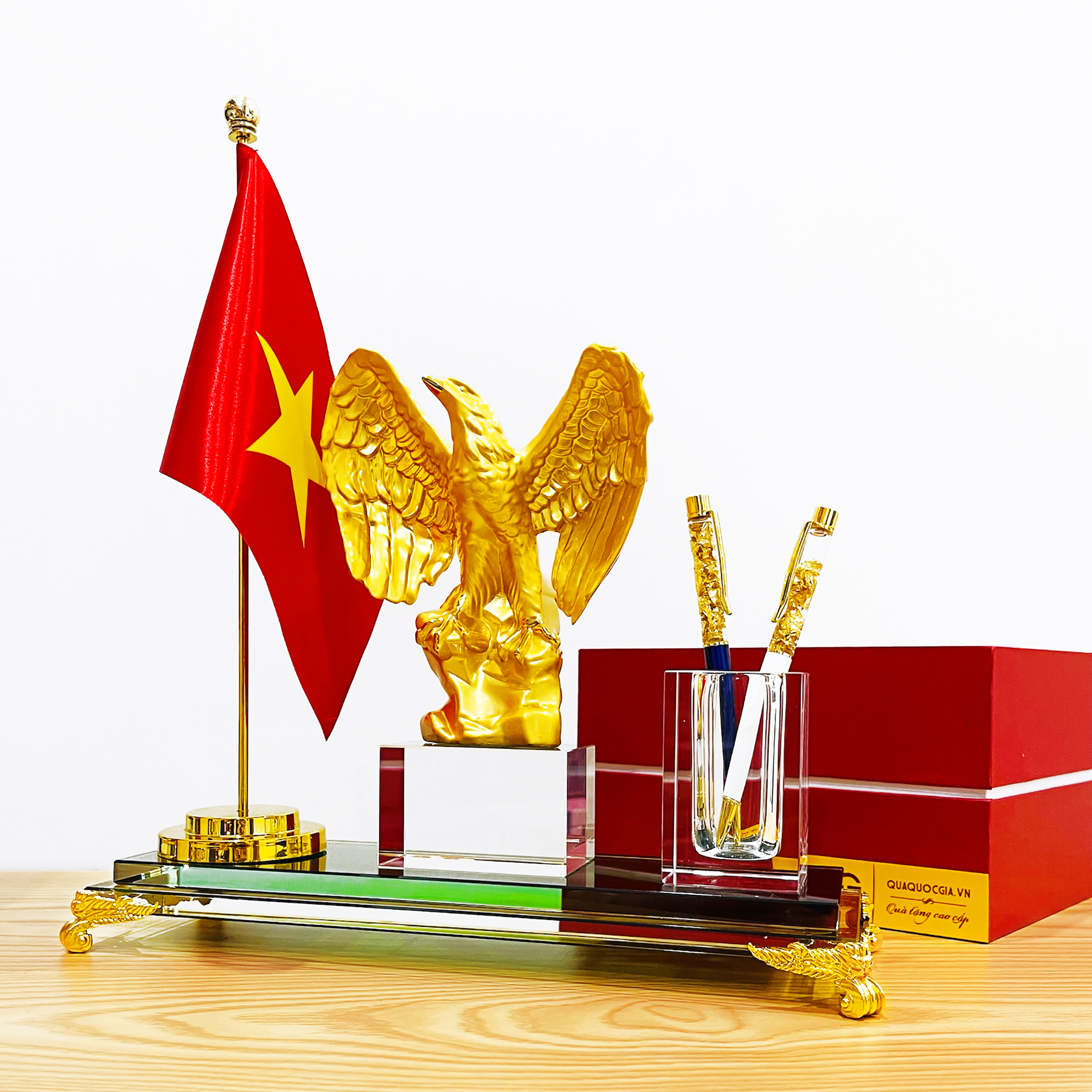 BỘ QUÀ TẶNG ĐỰNG BÚT ĐỂ BÀN ĐẠI BÀNG CAO CẤP-DB06CN