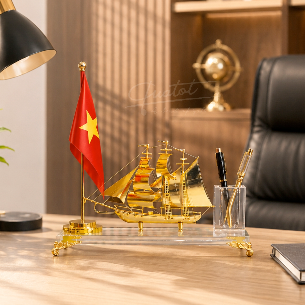 Bộ Thuận buồm xuôi gió mạ vàng 24k luxury - 0126TBV