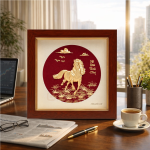Tranh Mã Đáo Thành Công luxury 24k - 0426TDV